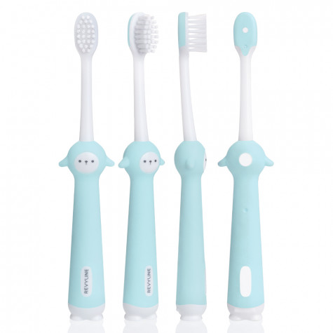Детская зубная щетка Revyline Sheep 3+ с песочными часами, голубая